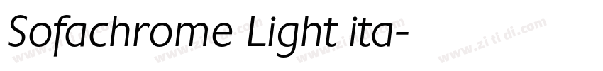 Sofachrome Light ita字体转换